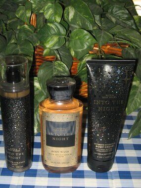 BBW Into The Night Body Wash Fragrance Mist Body Cream Lot of 3